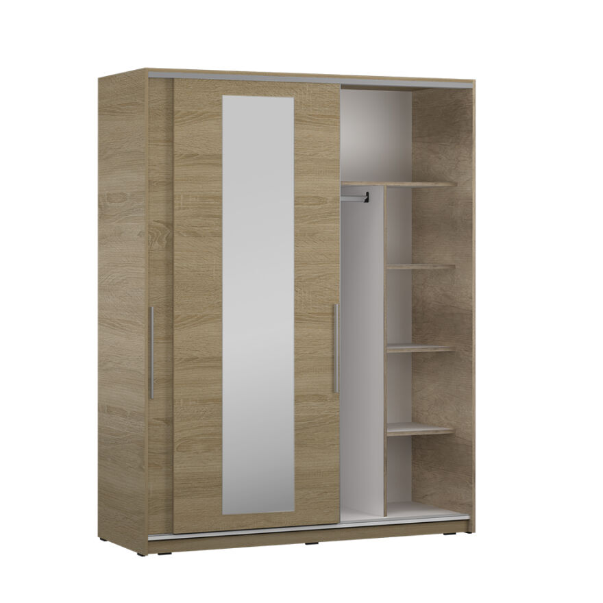 Sürgü Aynalı Gardırop-Sonoma 160x207x60 cm (GxYxD) - 6