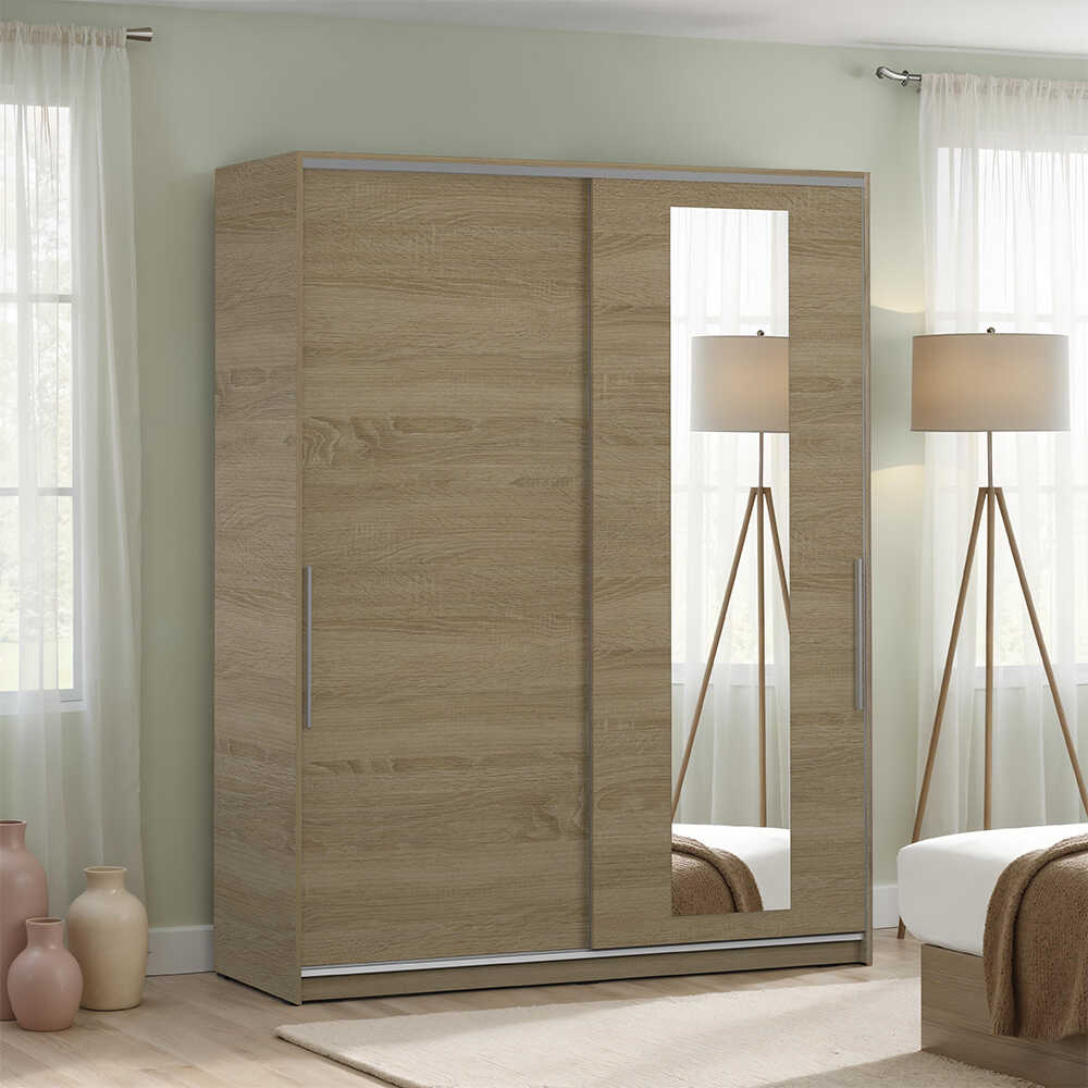 Sürgü Aynalı Gardırop-Sonoma 160x207x60 cm (GxYxD) - Adore Mobilya