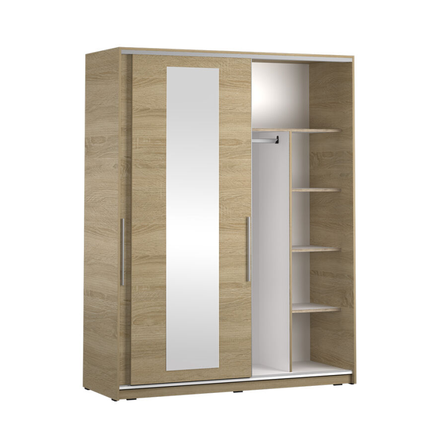 Sürgü Aynalı Gardırop-Sonoma 160x207x60 cm (GxYxD) - 8