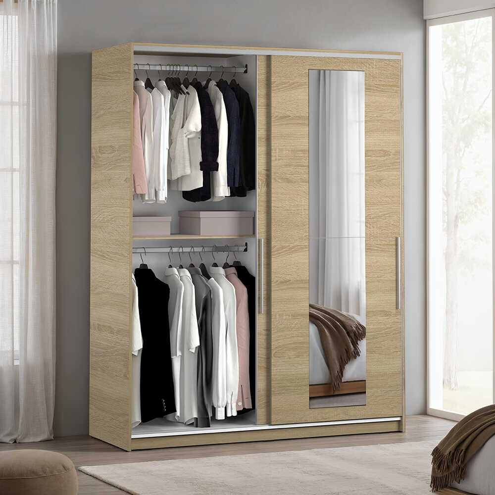 Sürgü Aynalı Gardırop-Sonoma 160x207x60 cm (GxYxD) - Adore Mobilya (1)