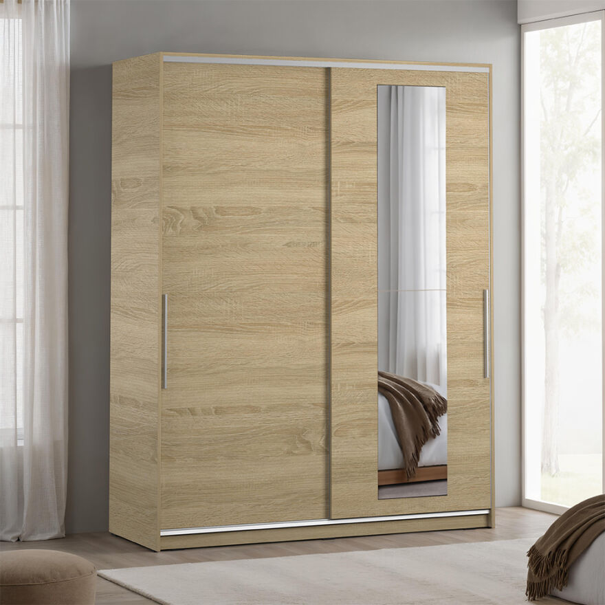 Sürgü Aynalı Gardırop-Sonoma 160x207x60 cm (GxYxD) - 1