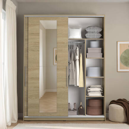 Sürgü Aynalı Gardırop-Sonoma 160x207x60 cm (GxYxD) - 5