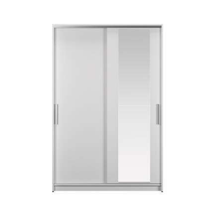 Sürgülü Aynalı Gardırop-Mat Beyaz 120x182x52 cm (GxYxD) - 8