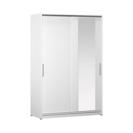 Sürgülü Aynalı Gardırop-Mat Beyaz 120x182x52 cm (GxYxD) - 9