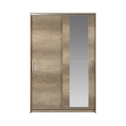 Sürgülü Aynalı Gardırop-Açık Ceviz (Tori) 120x182x52 cm (GxYxD) - 10