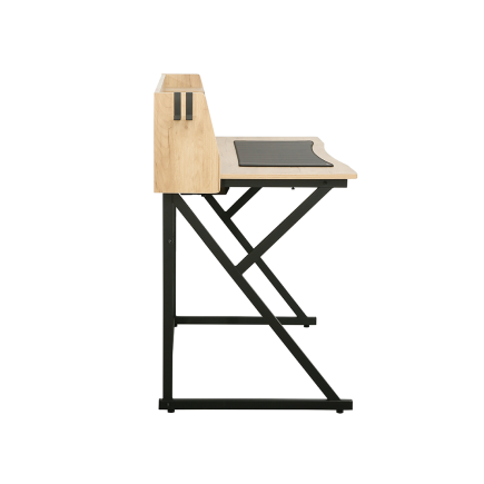 T-Cross Raflı Çalışma Masası - Ceviz/Siyah 115,5x106x55 cm - 3
