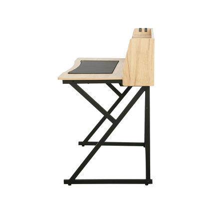 T-Cross Raflı Çalışma Masası - Ceviz/Siyah 115,5x106x55 cm - 5