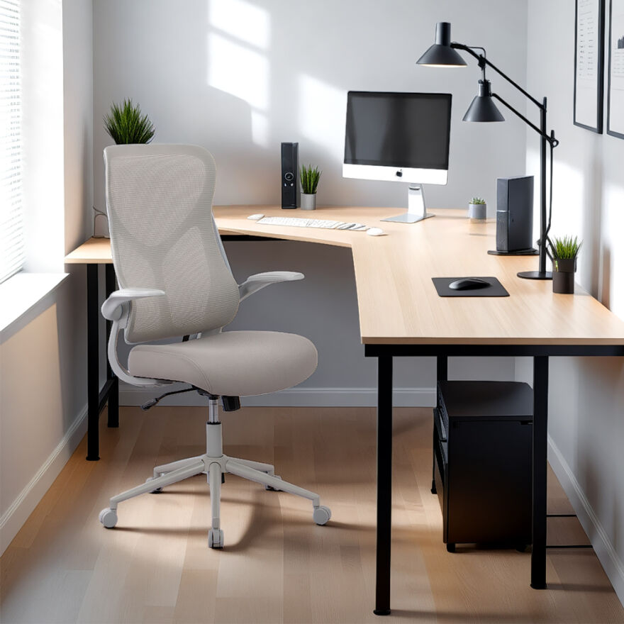 Techno Rest File Sırtlı Çalışma Koltuğu-Bej-Gri 65x110-120x67 cm (GxYxD) - 1