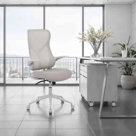 Techno Rest File Sırtlı Çalışma Koltuğu-Bej-Gri 65x110-120x67 cm (GxYxD) - 4