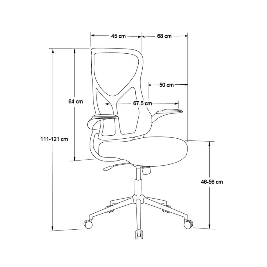 Techno Rest X File Sırtlı Çalışma Koltuğu Bej/Gri 67,5x111-121x68 cm - 11
