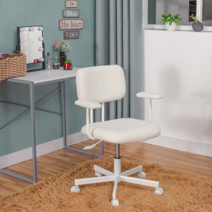 Teddy Ofis ve Çalışma Sandalyesi-Beyaz 64x74-83x63 cm - 3