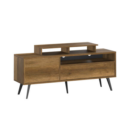 Tek Kapaklı Çekmeceli Tv Ünitesi - Oslo Ceviz 150x52x40 cm - 4