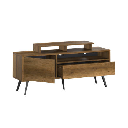 Tek Kapaklı Çekmeceli Tv Ünitesi - Oslo Ceviz 150x52x40 cm - 5
