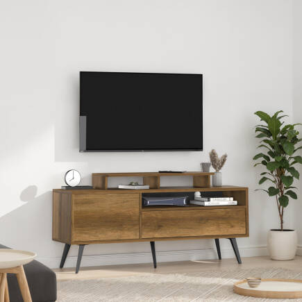 Tek Kapaklı Çekmeceli Tv Ünitesi - Oslo Ceviz 150x52x40 cm - 1