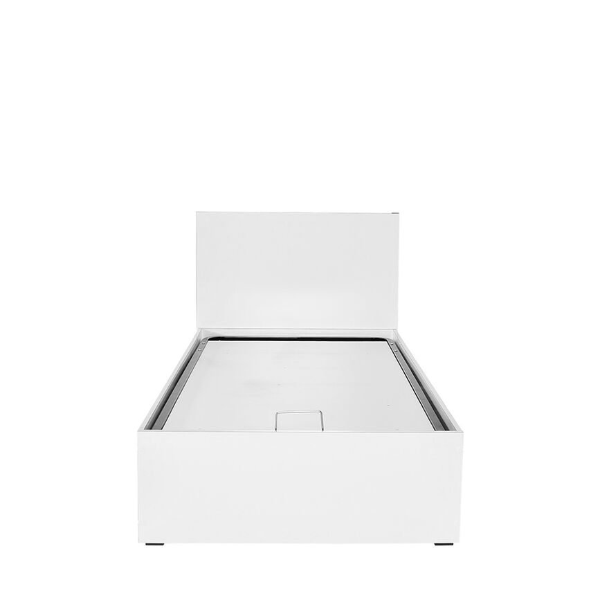 Tek Kişilik Bazalı Karyola-Mat Beyaz 91x97x197 cm (GxYxD) - 5