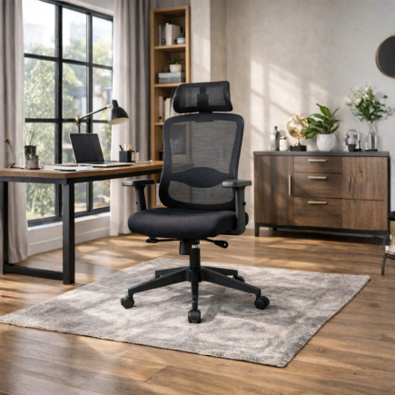 Tempo Ergonomik Yönetici ve Çalışma Koltuğu - File/Siyah 64x116-126x66 cm - Adore Mobilya (1)