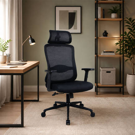 Tempo-X Ergonomic Yönetici ve Çalışma Koltuğu - File Siyah 68x116-126x66 cm - 4