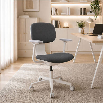 Tesla Comfort Çalışma Koltuğu - Koyu Gri Kumaş 61x74-86x60 cm - 4