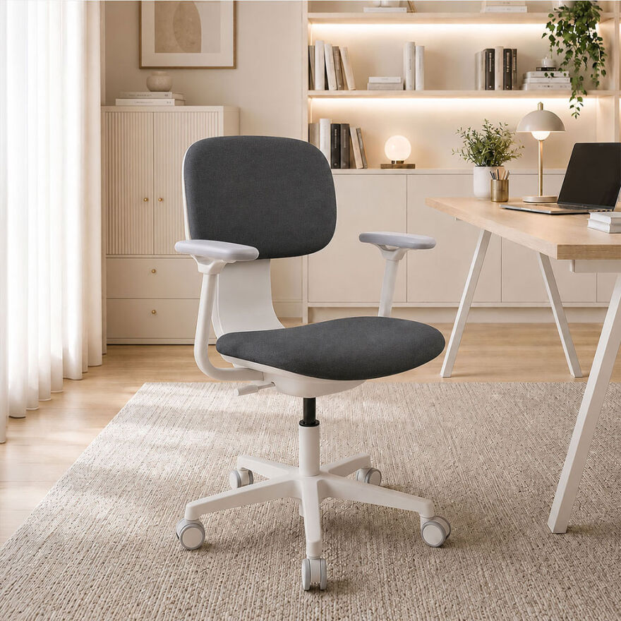 Tesla Comfort Çalışma Koltuğu - Koyu Gri Kumaş 61x74-86x60 cm - 4