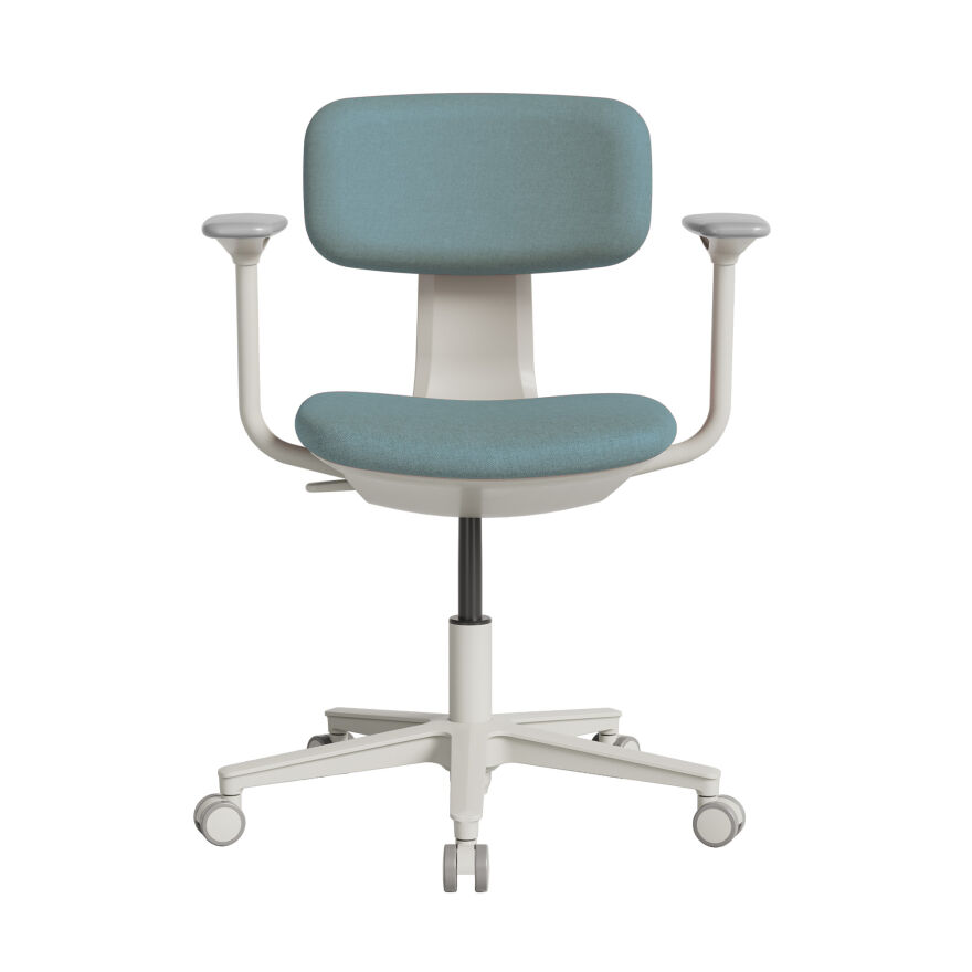 Tesla Comfort Çalışma Koltuğu Mavi - Yeşil Kumaş 61x74-86x60 cm - 1