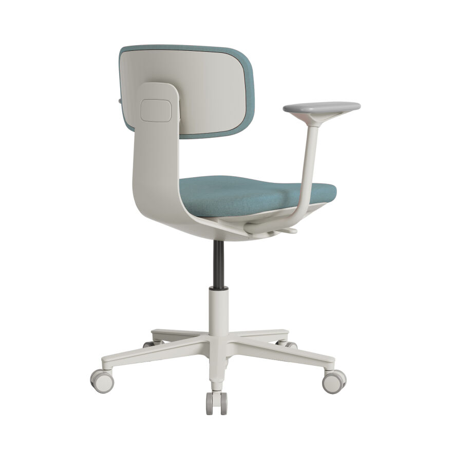 Tesla Comfort Çalışma Koltuğu Mavi - Yeşil Kumaş 61x74-86x60 cm - 3