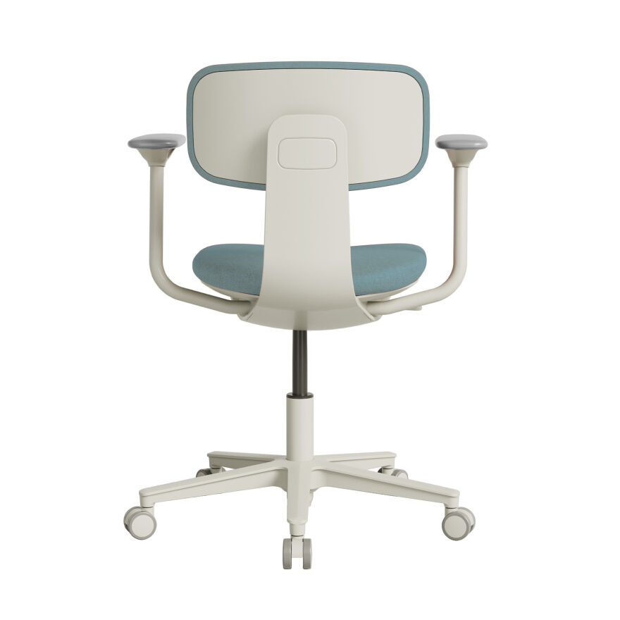 Tesla Comfort Çalışma Koltuğu Mavi - Yeşil Kumaş 61x74-86x60 cm - 4