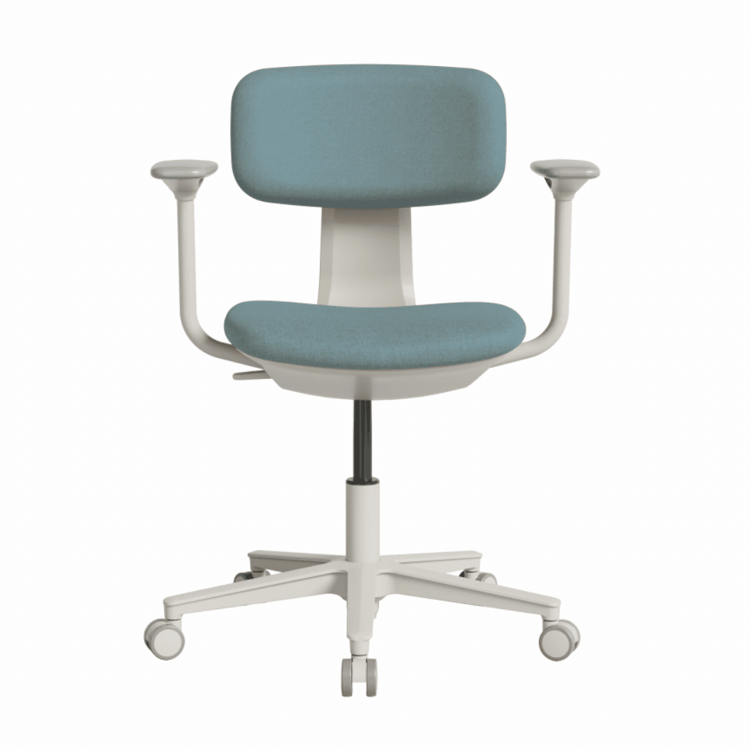 Tesla Comfort Çalışma Koltuğu Mavi - Yeşil Kumaş 61x74-86x60 cm - Adore Mobilya (1)