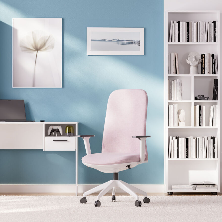 Tesla Concept Ofis ve Çalışma Sandalyesi-Pembe 63 x103-113 x 47 cm (GxYxD) - 5