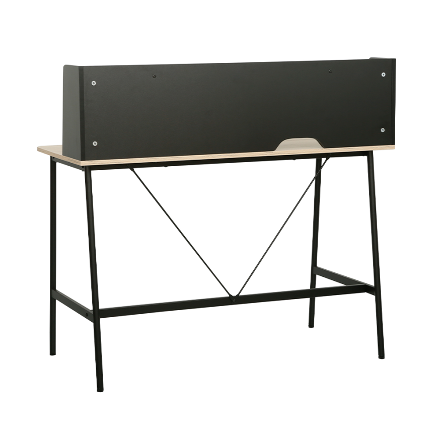 Tower Raflı Çalışma Masası - Ceviz / Siyah 115,5x106x55 cm - 8