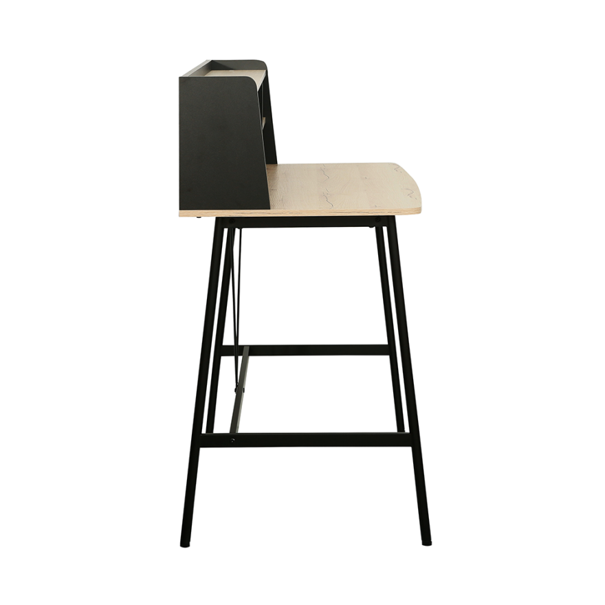 Tower Raflı Çalışma Masası - Ceviz / Siyah 115,5x106x55 cm - 5