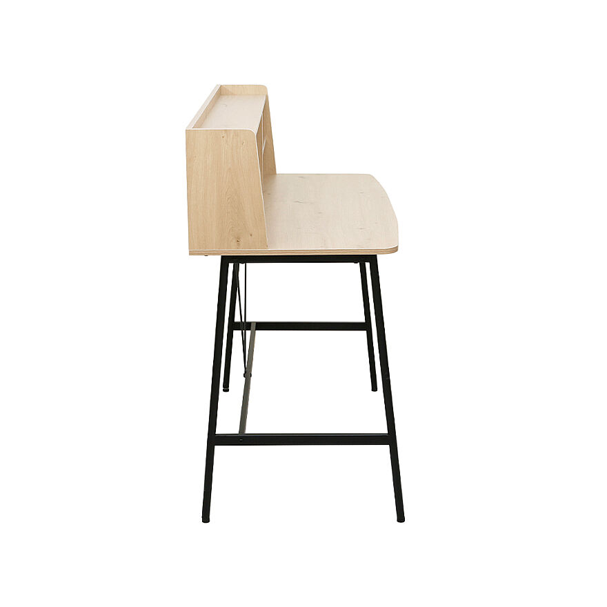 Tower Raflı Çalışma Masası - Ceviz / Siyah 115,5x106x55 cm - 4