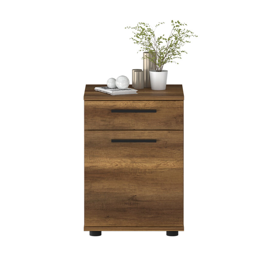 Trendline Çekmeceli Kapaklı Komodin-Koyu Ceviz(Oslo Ceviz) 40x57x39 cm (GxYxD) - 7