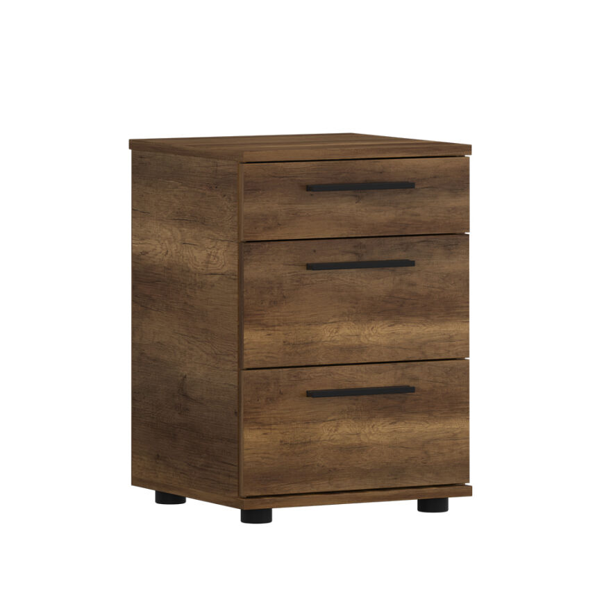 Trendline 3 Çekmeceli Komodin-Koyu Ceviz(Oslo Ceviz) 40x57x39 cm (GxYxD) - 4