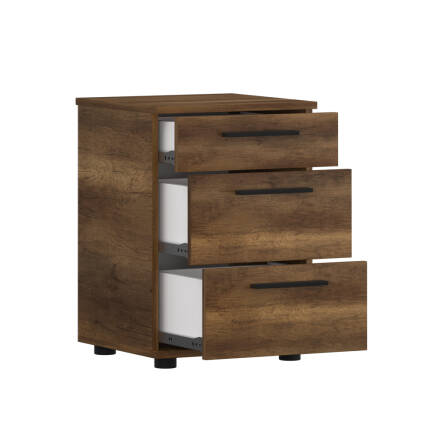 Trendline 3 Çekmeceli Komodin-Koyu Ceviz(Oslo Ceviz) 40x57x39 cm (GxYxD) - 3