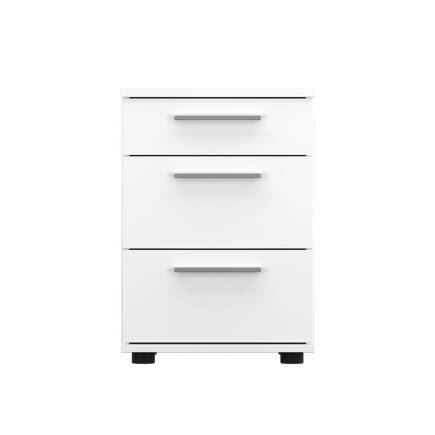 Trendline 3 Çekmeceli Komodin-Mat Beyaz 40x57x39 cm (GxYxD) - 5
