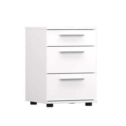 Trendline 3 Çekmeceli Komodin-Mat Beyaz 40x57x39 cm (GxYxD) - 4