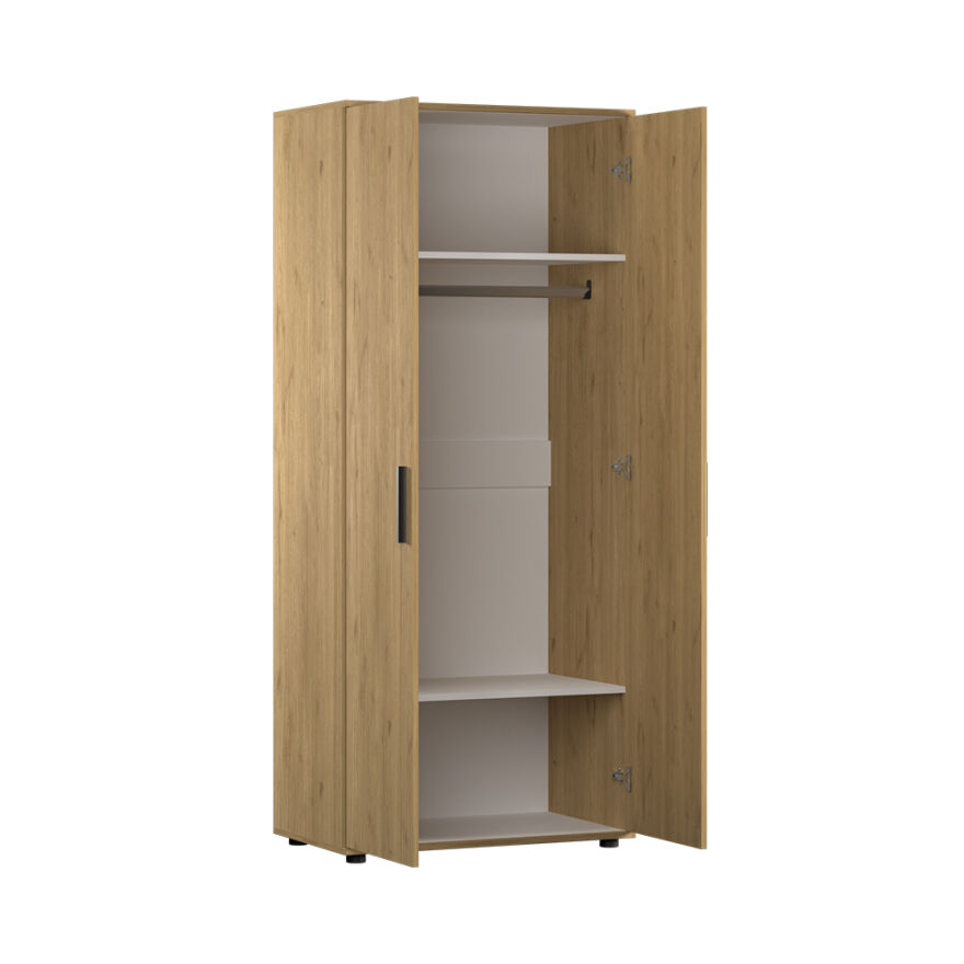 Trendline 2 Kapaklı Gardırop - Florida Meşe 80x187x47 cm - 8