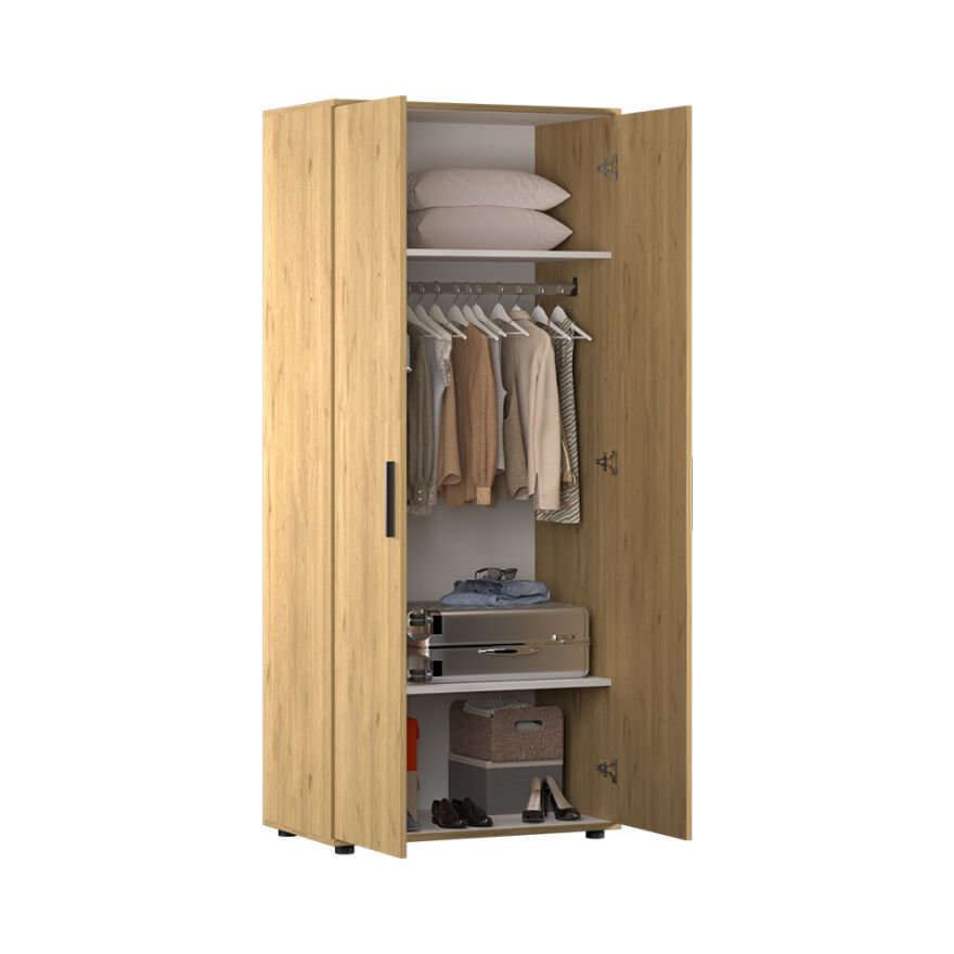 Trendline 2 Kapaklı Gardırop - Florida Meşe 80x187x47 cm - 4