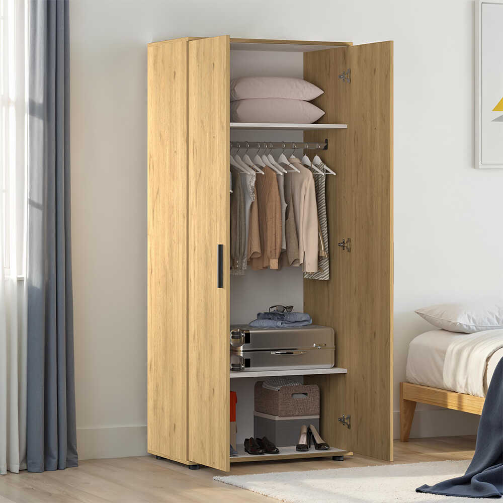 Trendline 2 Kapaklı Gardırop - Florida Meşe 80x187x47 cm - Adore Mobilya (1)