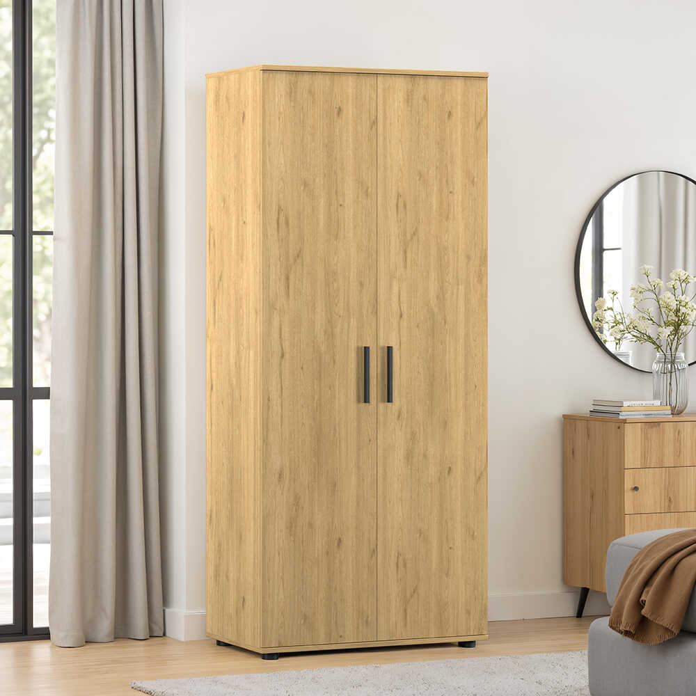 Trendline 2 Kapaklı Gardırop - Florida Meşe 80x187x47 cm - Adore Mobilya