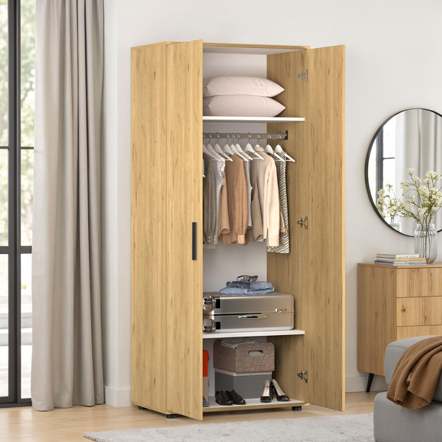 Trendline 2 Kapaklı Gardırop - Florida Meşe 80x187x47 cm - 2