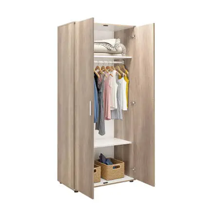 Trendline 2 Kapaklı Gardırop-Açık Ceviz (Tori) 80x187x47 cm (GxYxD) - 4