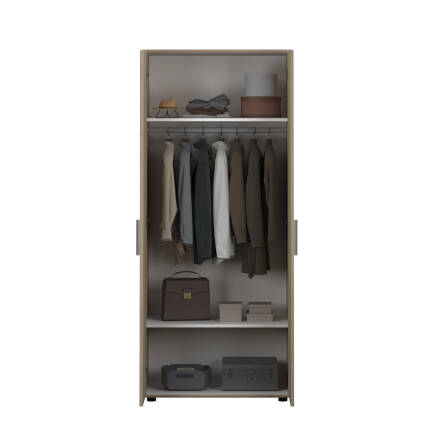 Trendline 2 Kapaklı Gardırop-Açık Ceviz (Tori) 80x187x47 cm (GxYxD) - 5