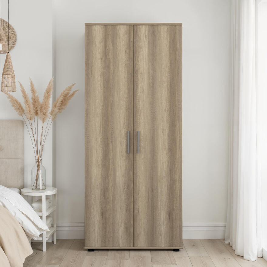 Trendline 2 Kapaklı Gardırop-Açık Ceviz (Tori) 80x187x47 cm (GxYxD) - 4