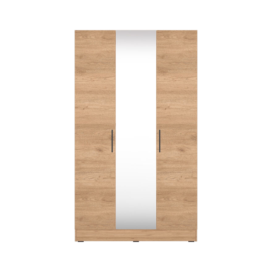 Trendline 3 Kapaklı Aynalı Gardırop - Florida Meşe 120x207x53 cm - 4