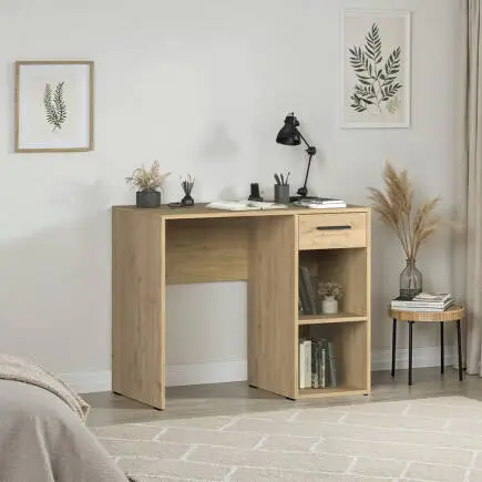 Trendline Çekmeceli Çalışma Masası - Florida Meşe 90x75x52 cm (GxYxD) - 2