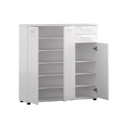 Trendline 3 Kapaklı 2 Çekmeceli Çok Amaçlı Dolap - Mat Beyaz 108x108x35 cm (GxYxD) - 8