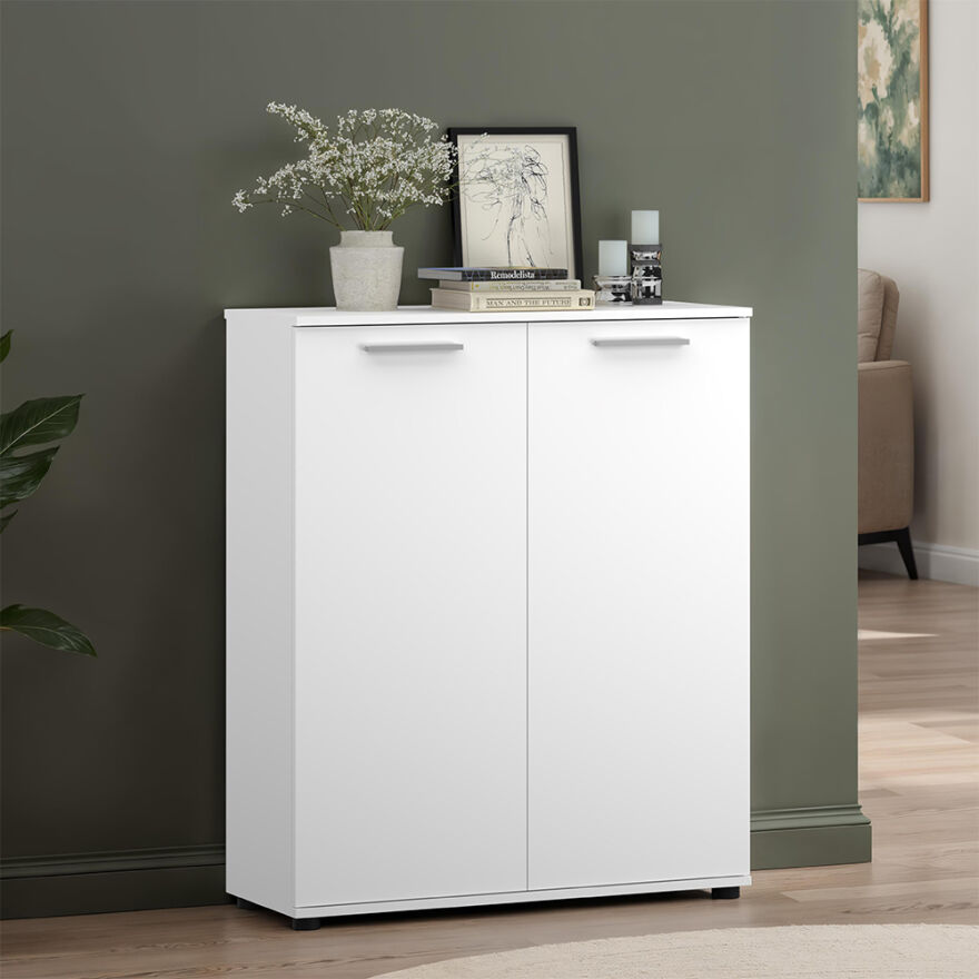 Trendline 5 Raflı Çok Amaçlı Dolap-Mat Beyaz 91x108x35 cm (GxYxD) - 1