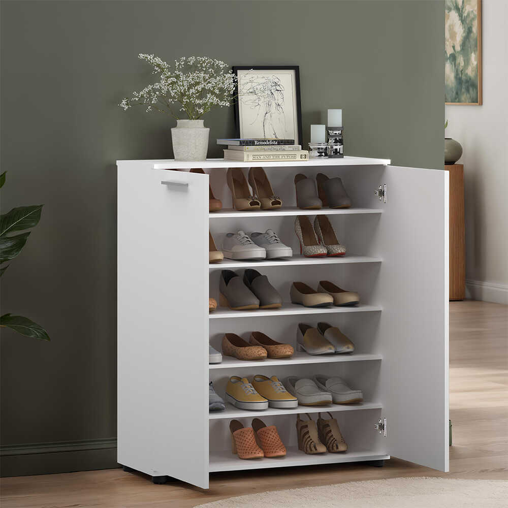 Trendline 5 Raflı Çok Amaçlı Dolap-Mat Beyaz 91x108x35 cm (GxYxD) - Adore Mobilya (1)