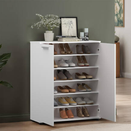 Trendline 5 Raflı Çok Amaçlı Dolap-Mat Beyaz 91x108x35 cm (GxYxD) - Adore Mobilya (1)